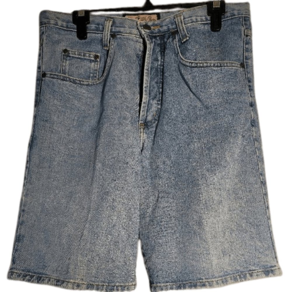 Street Wear by Carol Little 5 Pocket Button Fly Denim Bermuda Jean Shorts Size M